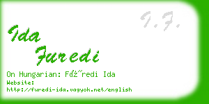 ida furedi business card